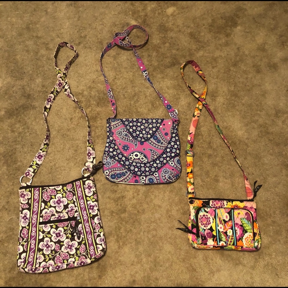3 VERA BRADLEY RARE ANBAG BUNDLE. Like new